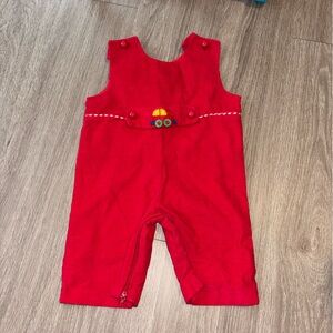 Funtasia Too Red Kids Overalls with Car Design 6 Months